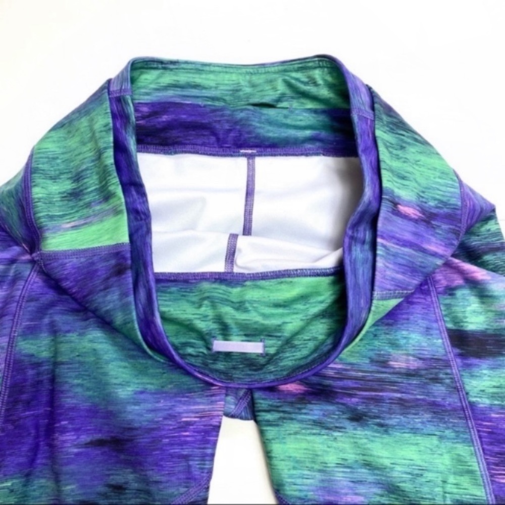 LULULEMON Time to Shine Tight Leggings Rio Nights Multi Purple Green Size 10 - Picture 7 of 10